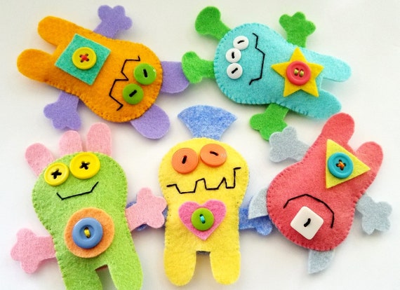 Vaguelly – Lot De 10 Marionnettes à Doigts Monstres Effrayants, Taille 4,5 Cm, Plastique – Pour Fêtes, Histoires, Récompenses