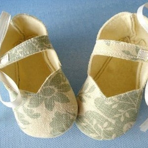 Mary Jane Sewing Pattern Simple Mary Jane Baby Shoes Booties with Ribbon Ties PDF ePattern image 1