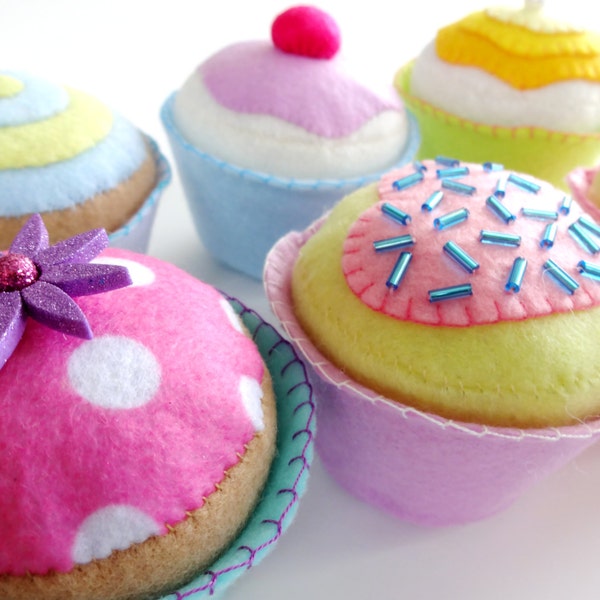 Felt Cupcakes Sewing Pattern