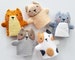 Kitty Cat Felt Finger Puppets Sewing Pattern - PDF ePATTERN for Five different Kitty Cats & Carrying Case - Siamese, Calico 