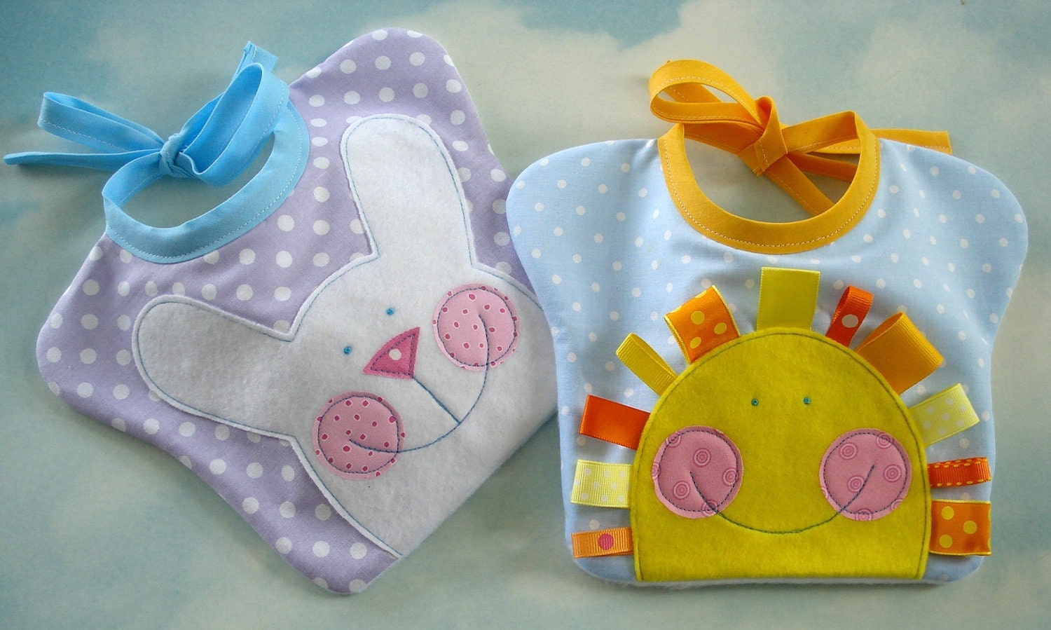 Happy Face Baby Bibs Sewing PDF E Pattern Lion Sun Bunny - Etsy