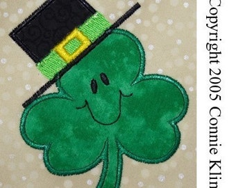 Saint Patricks day Shamrock applique machine embroidery design CUTE 4x4 hoop INSTANT DOWNLOAD