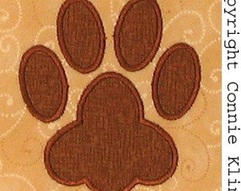 PAW embroidery machine applique Design 4x4 hoop great for sport teams --  INSTANT DOWNLOAD