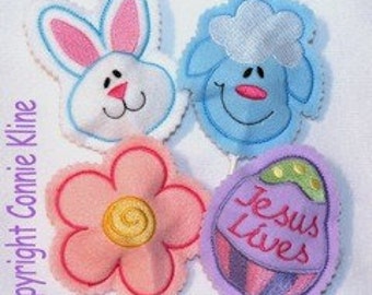 Easter Sucker Covers set of 4 Machine embroidery designs 4x4 hoop Bunny Lamb Egg and flower INSTANT DOWNLOAD