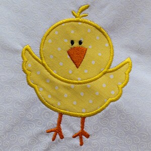 Baby Easter Chick Applique - Embroidery Machine Design 4x4 hoop INSTANT DOWNLOAD