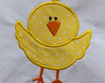 ベビーイースターひよこのアップリケ - 刺繍機デザイン 4x4 フープ 即時ダウンロード