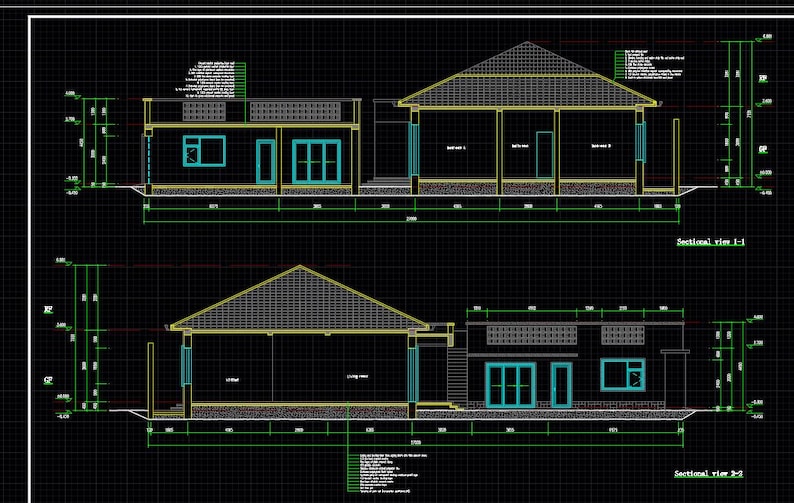 Plan d'étage de 900 pieds carrés avec deux chambres et une salle de bains, plans de maison de style ranch à un étage avec garage simple et porche - France