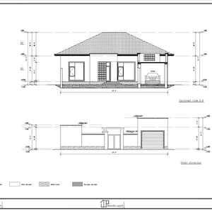 Maison de type ranch, 1334 pieds carrés, 62'-0 x 39'-0, plans d'étage ranch, ferme moderne, ferme scandinave, 2 chambres, 1 salle de bains, plans de maison - France