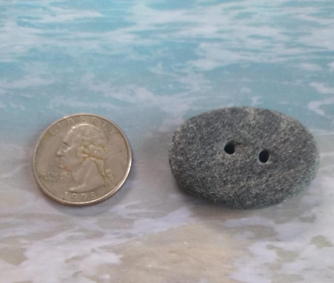 Large Natural Stone Button 1 1/2