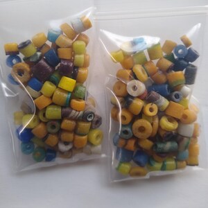 LOT of 200 African Sandcast Small Beads 4-5mm. LOT color combinations vary slightly.