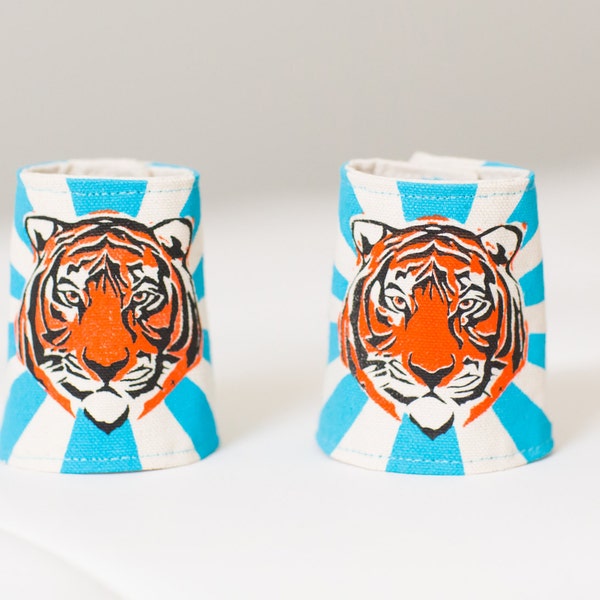 Tiger Cuffs - Gift under 25 - Tiger Costume - Super Hero Costume Gift - Handmade Gift for Kids - Super Hero Dress up - Tiger