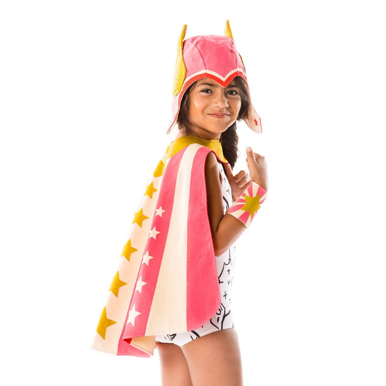 Super Hero Costume Pink, Girl Power, Strong Girl Costume, Wonder Woman, Powerful Girl, Cool Kid, Toddler Gift, Kids Gift, Kids Costume Play 