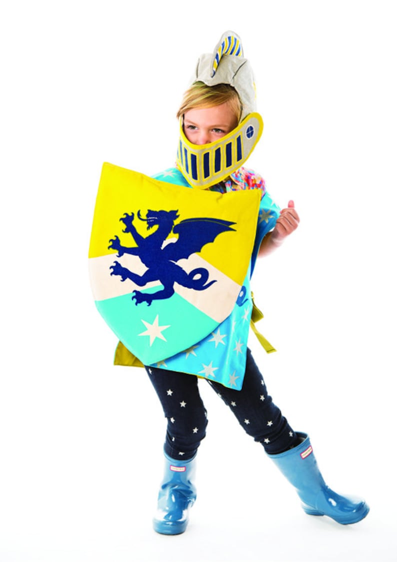 Dragon Knight Shield, Blue and Green Shield, Gift for Boys image 2