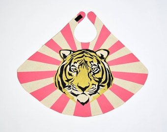 Baby Tiger Cape in Pink - Baby Costume - Baby Gift - Circus Costume - Baby Shower Gift - First Birthday - Little Pink Tiger Cape