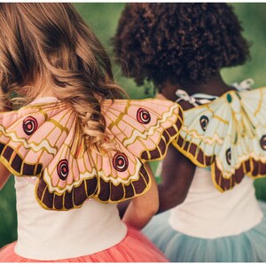 Pink Butterfly Wings, Fairy Wings, Faerie Wings, Gift for Girl, Fairy Dress Up, Holiday Present, Pretend play costumes by Lovelane image 2
