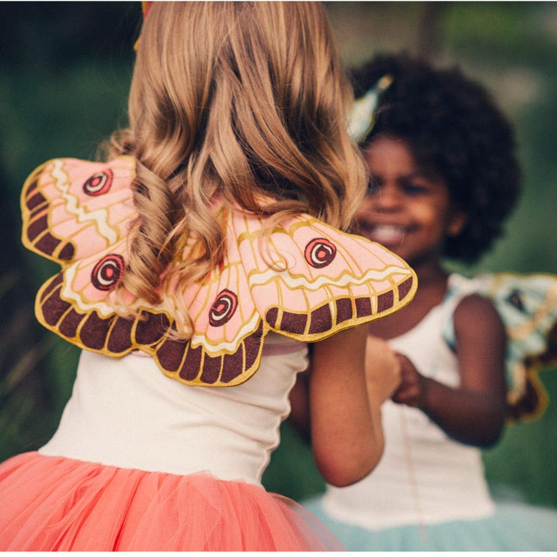 Pink Butterfly Wings, Fairy Wings, Faerie Wings, Gift for Girl, Fairy Dress Up, Holiday Present, Pretend play costumes by Lovelane image 5