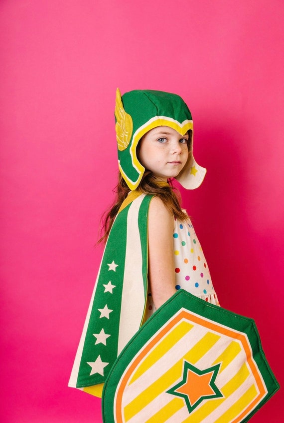 Green Super Hero Costume Child Pretend Play Set Superheld Etsy Nederland