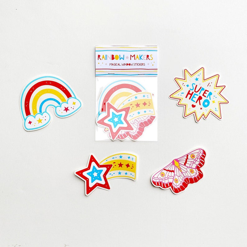 Rainbow Maker Stickers, Sun Catcher Stickers, Small Gift for Kids, Window Decal, Prism Sticker image 1