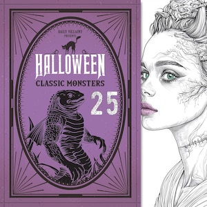 25 Classic Halloween Monsters Coloring Book: Spooky Creatures & Legendary Beasts for All Ages
