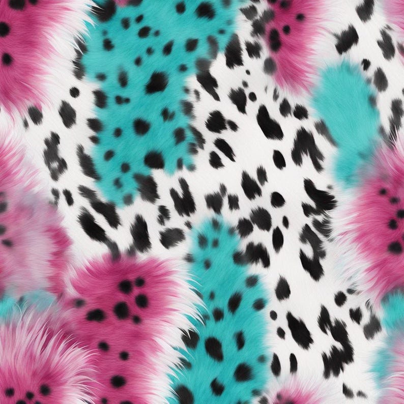 Cheetah and Cowhide Print Set of 13 |seamless Patterns |instant ...