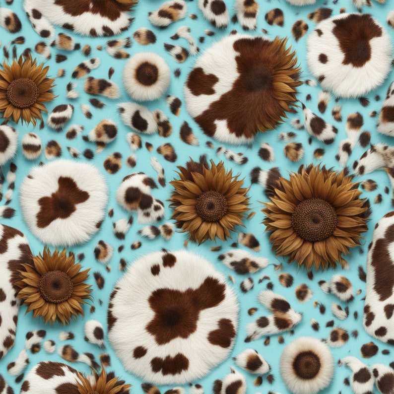 Western Cowhide Print Set of 10 |seamless Patterns |instant Download ...