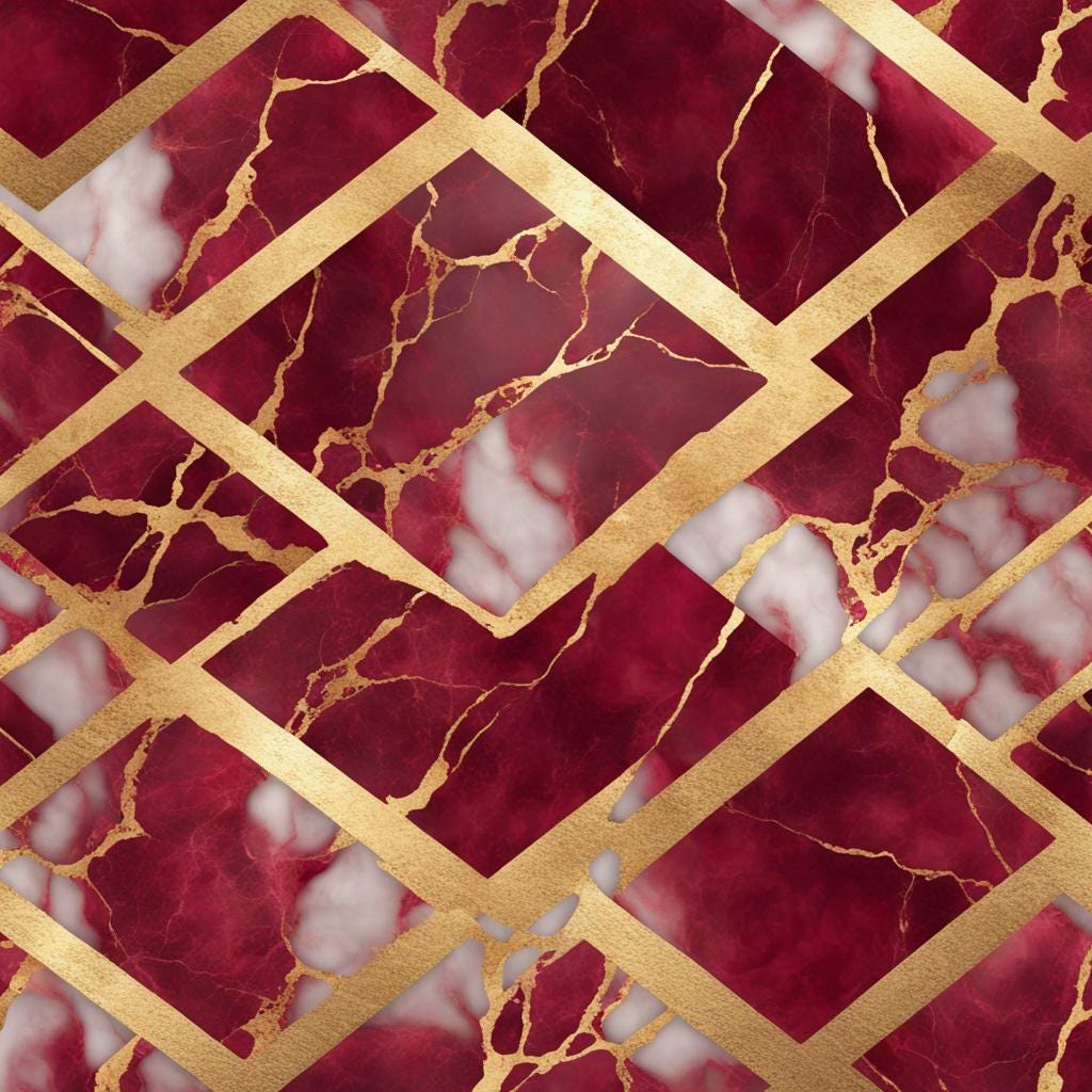 Ruby Patern Ruby and Gold Marble Seamless Pattern Set (digital Download) - Etsy