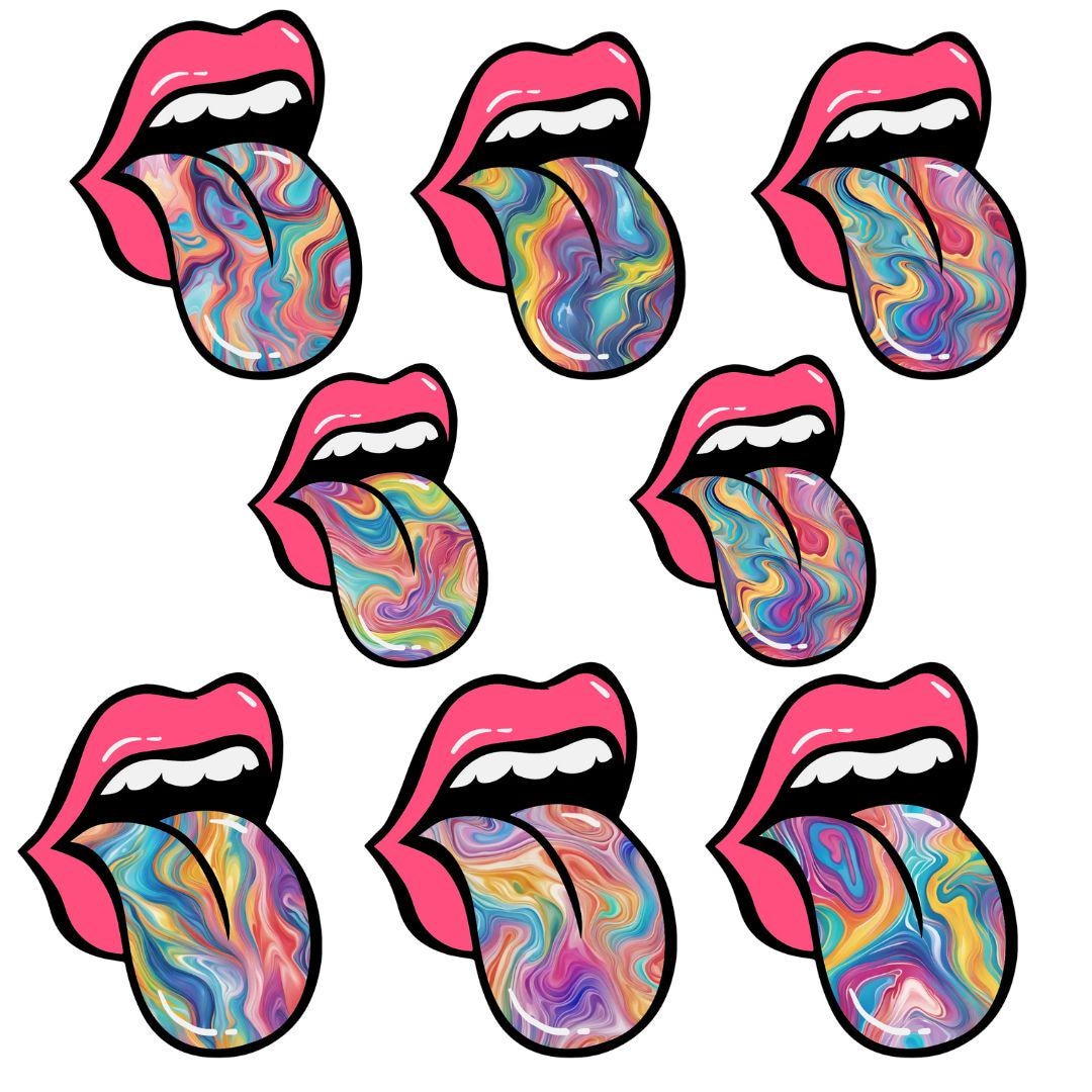 Tie Dye Lips PNG Clipart: Sublimation Designs (instant Download) - Etsy
