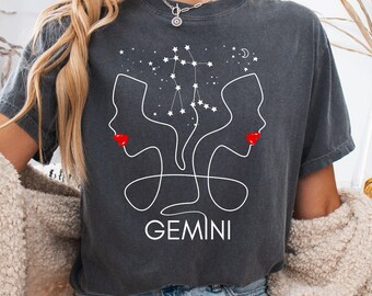 Gemini Sweatshirt, Gemini Shirt, June Birthday Gift, Gemini Zodiac Sign Sweatshirt, Astrology Pullover, Gemini Zodiac Shirt, Gift for Gemini