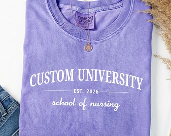 Custom College Shirt, Personalized Comfort Colors® University and College Program Sweatshirt
