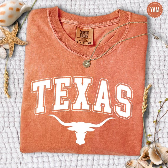 Comfort Colors® Texas Shirt, Texas Longhorn Sweatshirt, Texas State Shirt, Texas Cowboys Shirt, Western American Tshirt, Texas Travel Gift