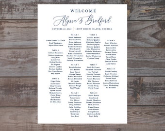 Modern wedding seating chart, guest seating chart, please find your seat, table seating assignments, wedding reception signage