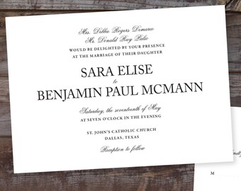 Invitation Templates, Wedding Invitation Templates, Printable Wedding Invitations, Printable Invitations, Traditional Wedding Invitations