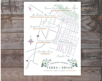 illustrated map, hand-drawn map, Wedding invitation map, Event map, Guest map, Driving Directions, wedding ceremony map, wedding maps