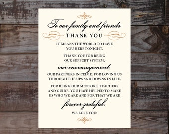 Wedding thank you, elegant thank you,  Guest Thank you, pink, gold wedding, pdf, reception thank you, blush, thank you, printable, reception