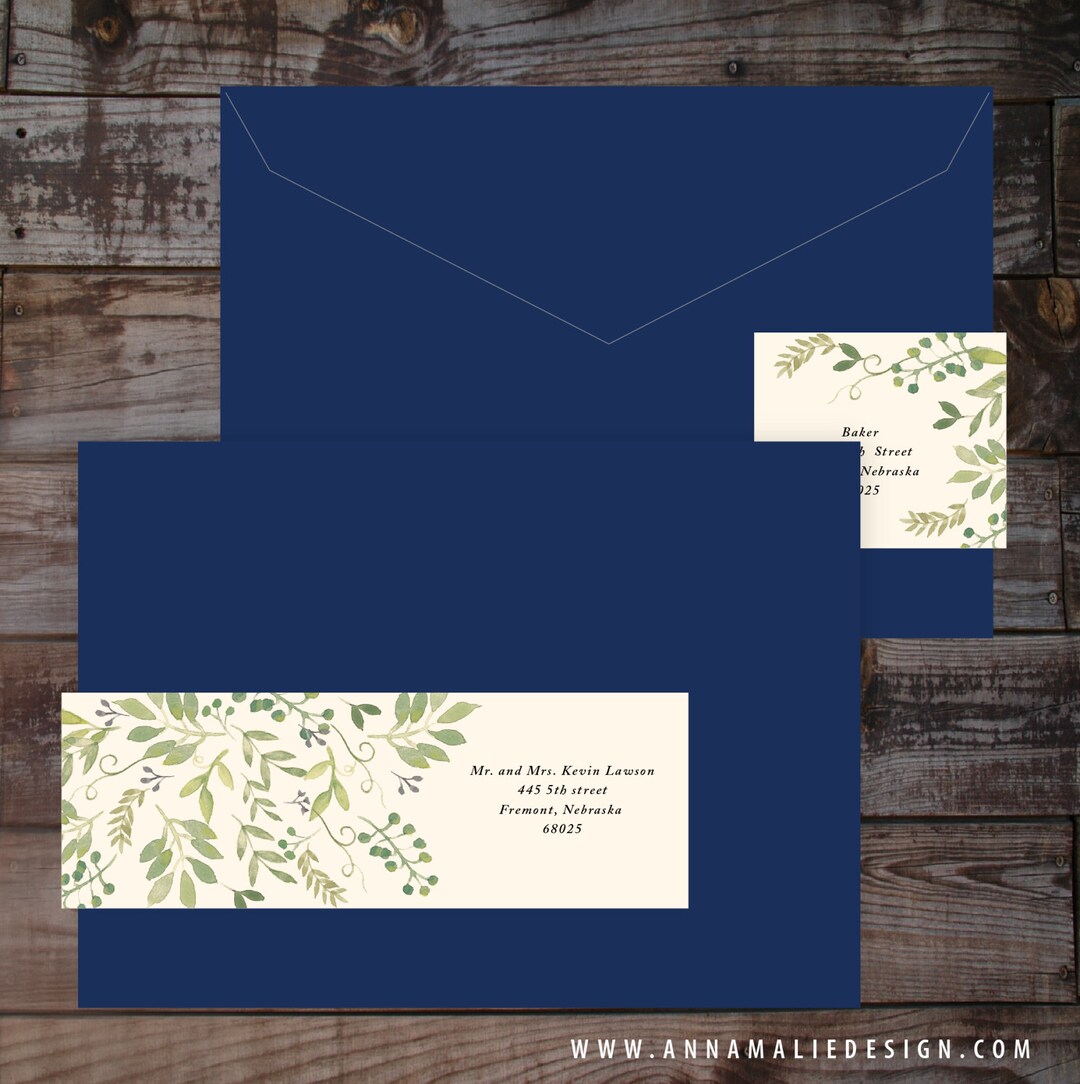 Wrap Around Label, Address Label, Guest Addressed Label, Wedding