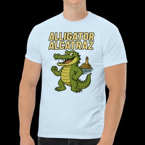 Camiseta de cocodrilo Alcatraz, divertida, meme, Florida Everglades, para hombre y mujer, camiseta clásica unisex de cocodrilo Alcatraz.