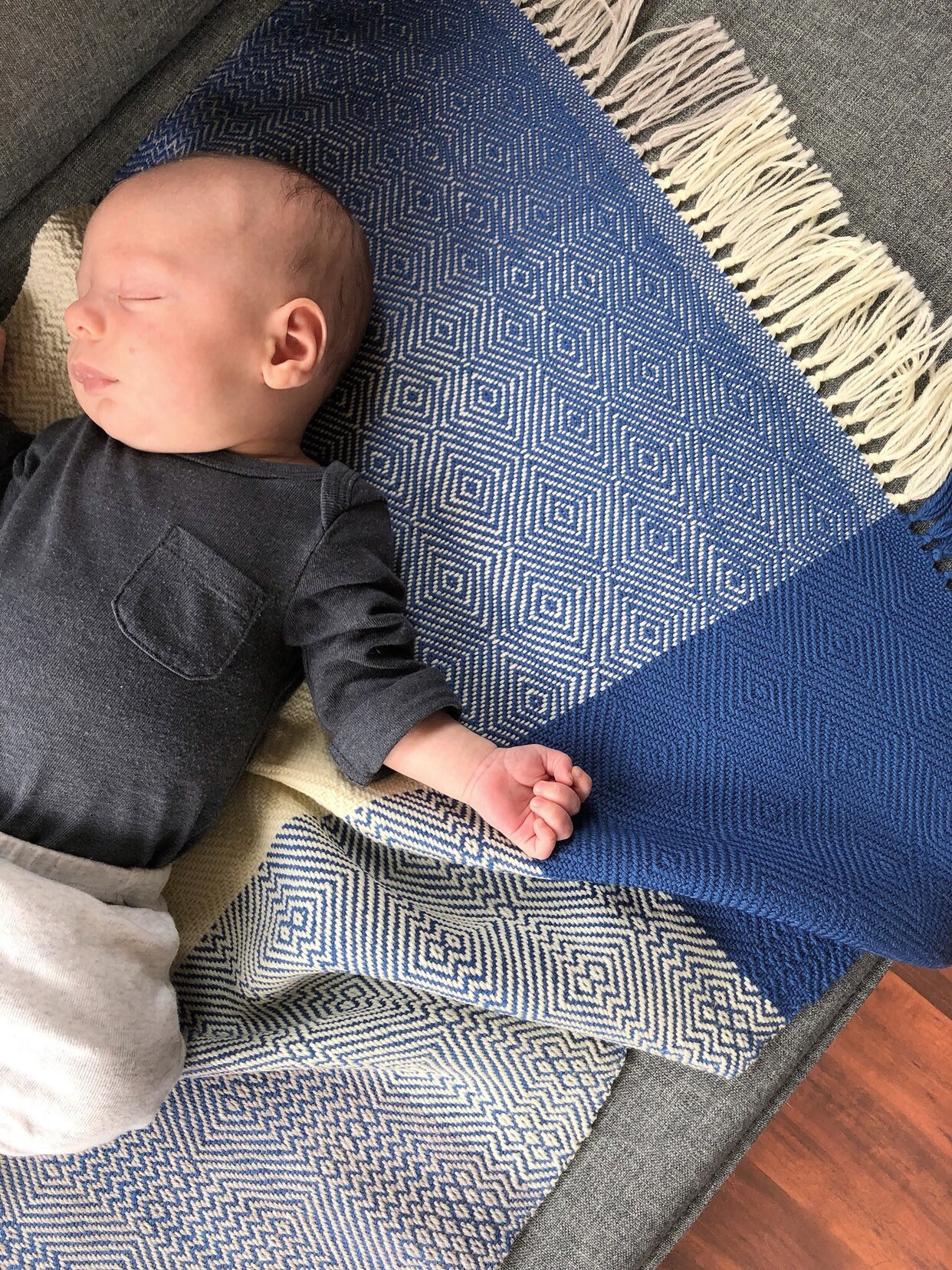 Handwoven Wool Baby Blanket