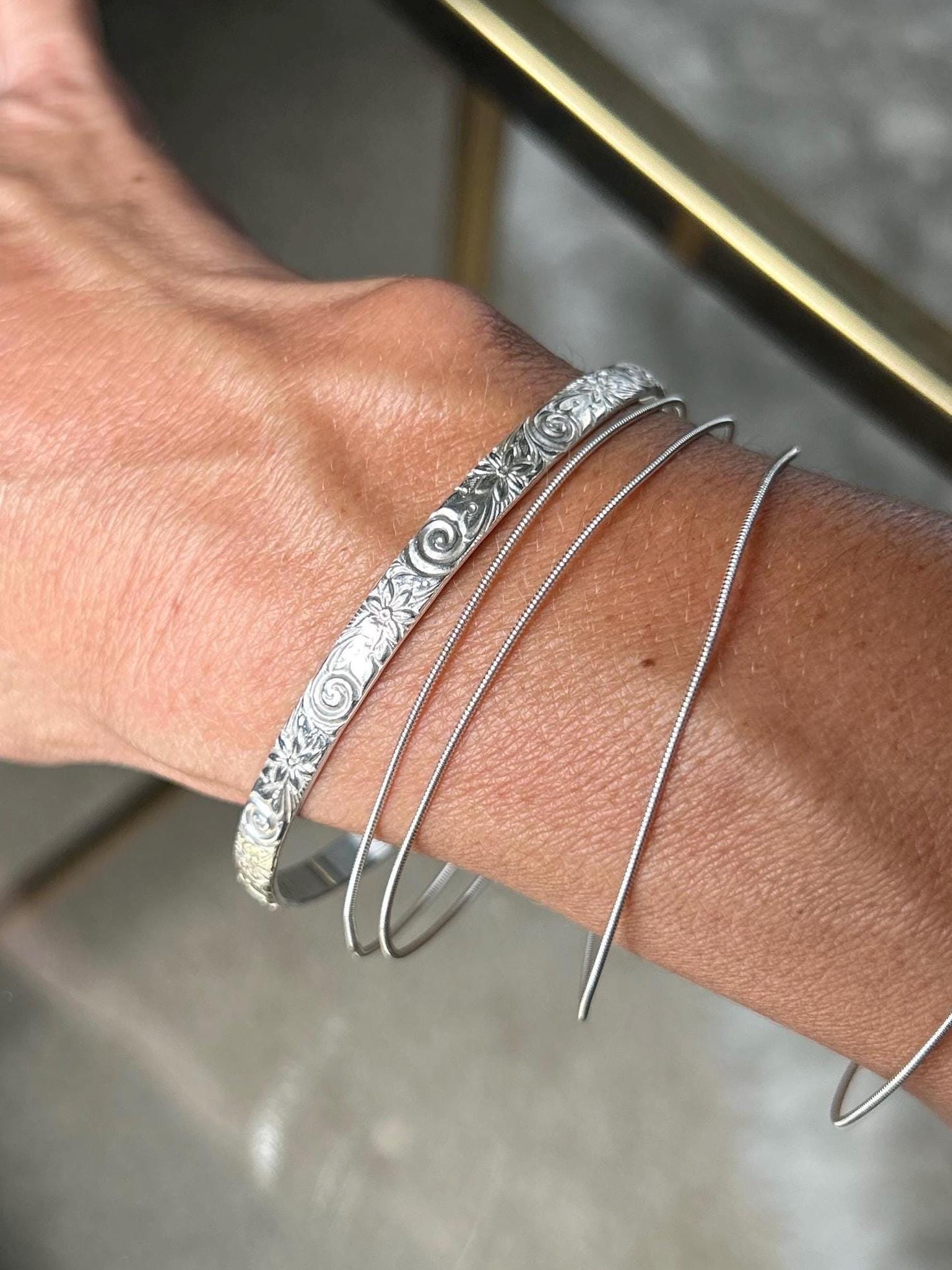Sterling Silver Bangle Bracelet Sterling Silver Bangle Bracelet