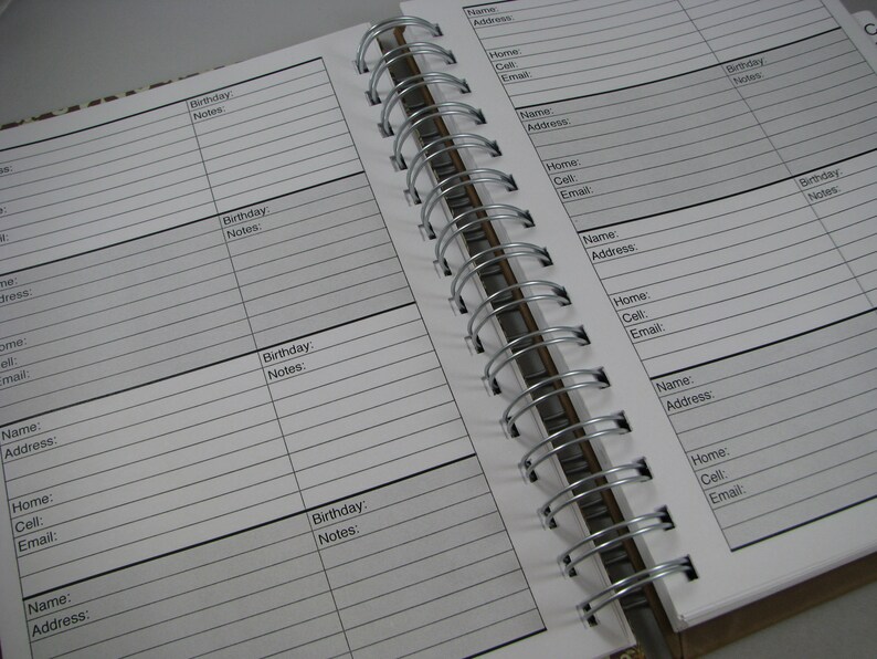 Address Book Unique Address Book Address Book With Tabs Etsy