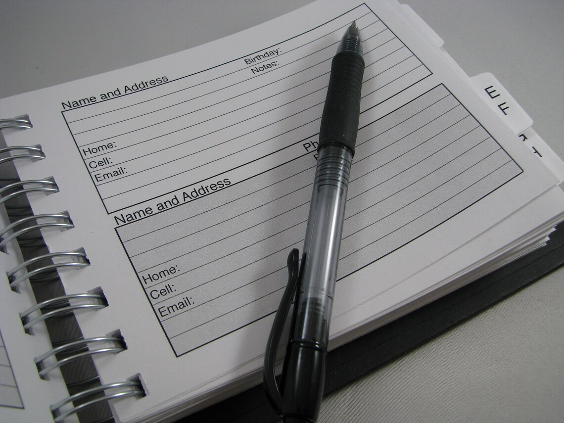 Address Book Mini Address Book Pocket Size Address Etsy