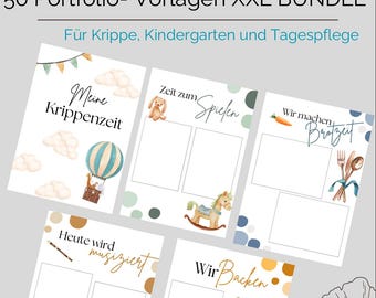 XXL BUNDLE portfolio templates for crèches, kindergartens and day care