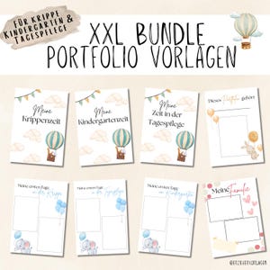 XXL BUNDLE portfolio templates for crèches, kindergartens and day care