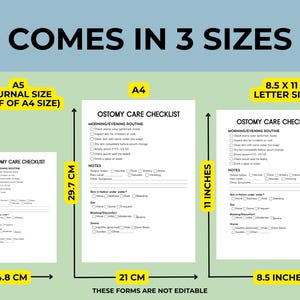 Printable Ostomy Checklist Chart Guide, Colostomy Ileostomy Crohn’s ...