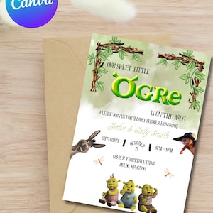 Ogre Baby Shower Editable Invitation
