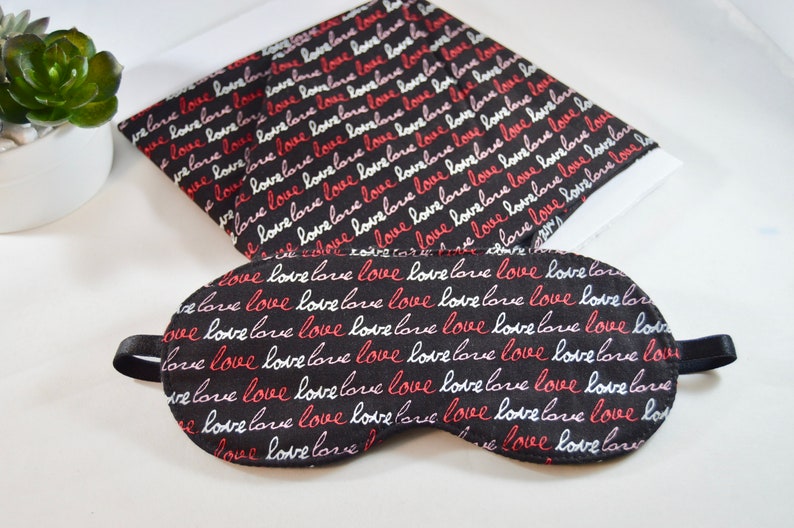 Love Sleeping Mask Words Novelty Gift Adjustable Comfortable Etsy