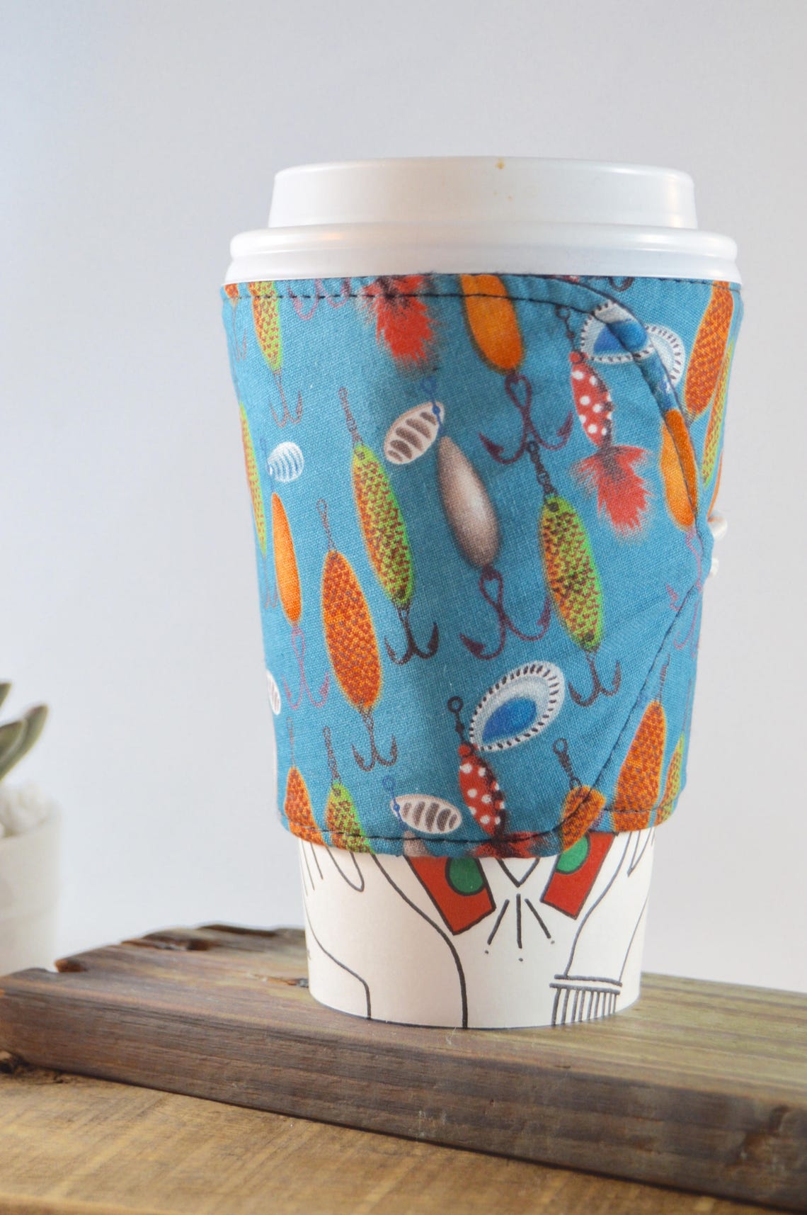 Fishing Lure Cup Cozy for Tapered Cups Novelty Travel To Go Etsy