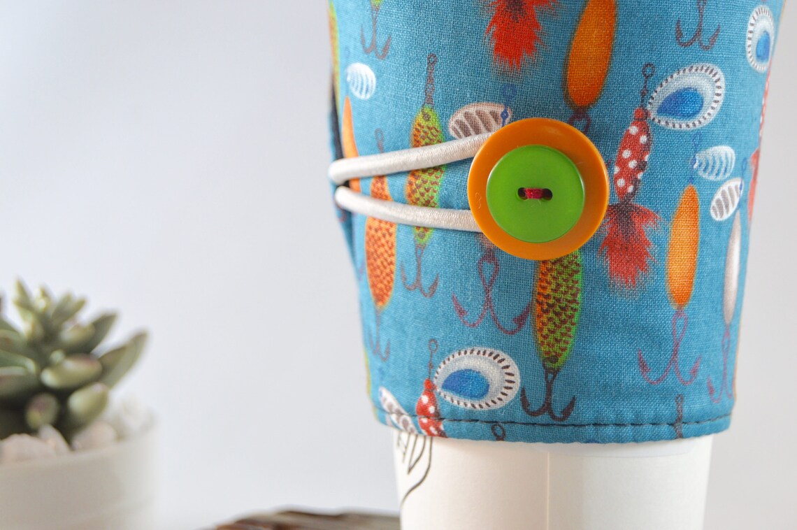 Fishing Lure Cup Cozy for Tapered Cups Novelty Travel To Go Etsy