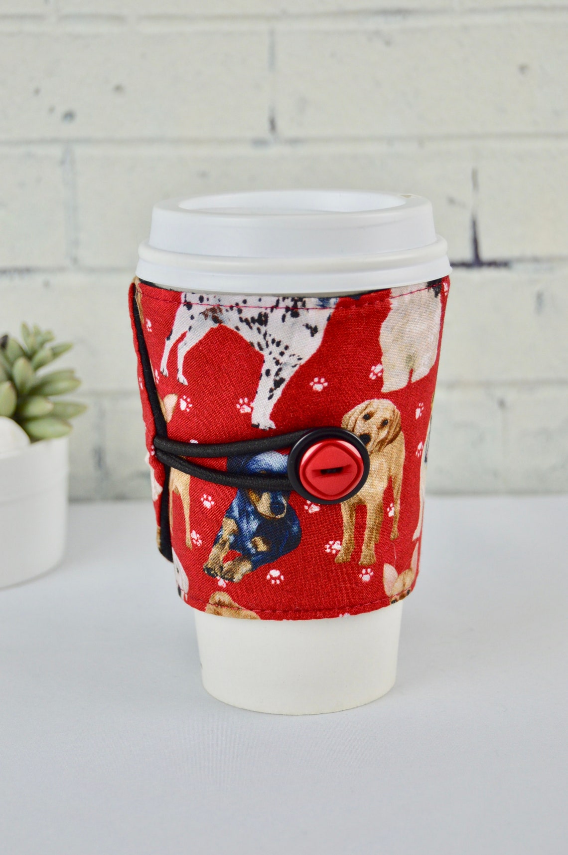 Dog Cup Cozy for Tapered Disposable Cups Animal Novelty for Etsy