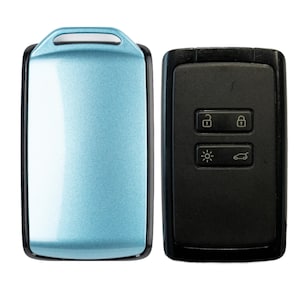 BLEU CELADON ZOE Coque etui protection clé carte mains-libres compatible Renault Dacia fabriquée en France