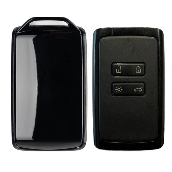 Coque De Clé Cartes Main-Libre Pour Alpine A290 - Compatible Renault/Dacia, Fabriqué En France (Noir Profond)